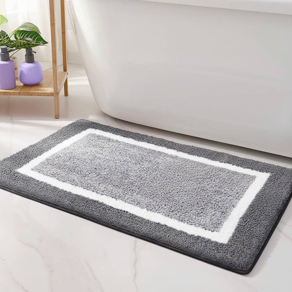 SoftEdge Non-Slip Bath Mat - Soft Microfiber Bathroom Rug for Safety & Comfort 10