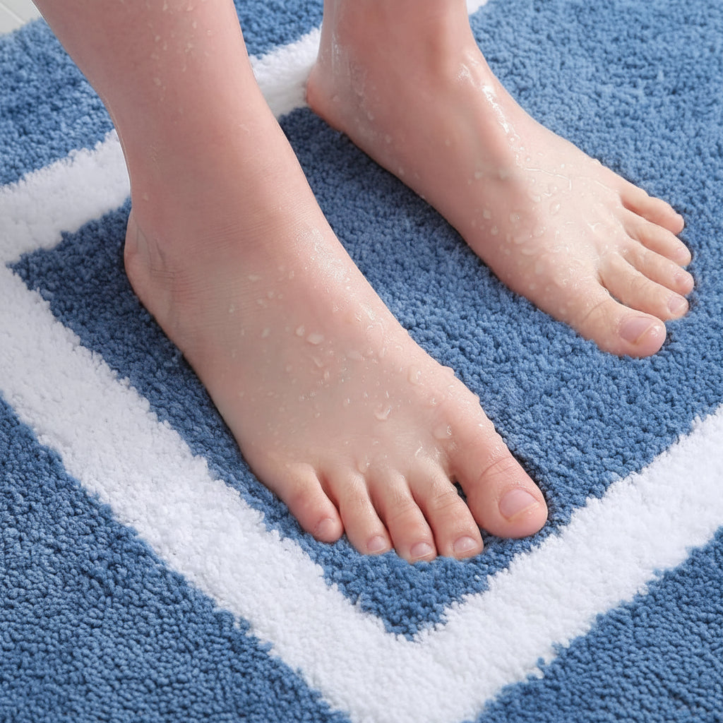 SoftEdge Non-Slip Bath Mat - Soft Microfiber Bathroom Rug for Safety & Comfort 4