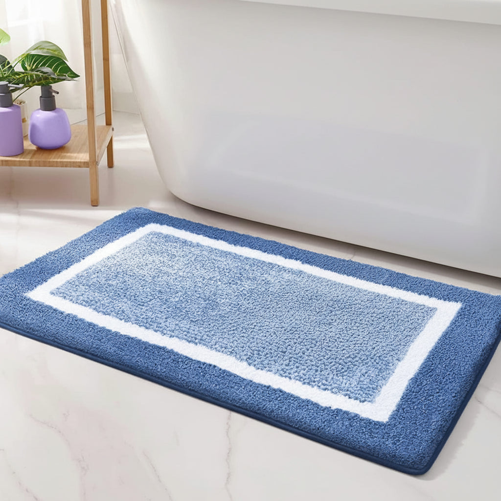 SoftEdge Non-Slip Bath Mat - Soft Microfiber Bathroom Rug for Safety & Comfort 7