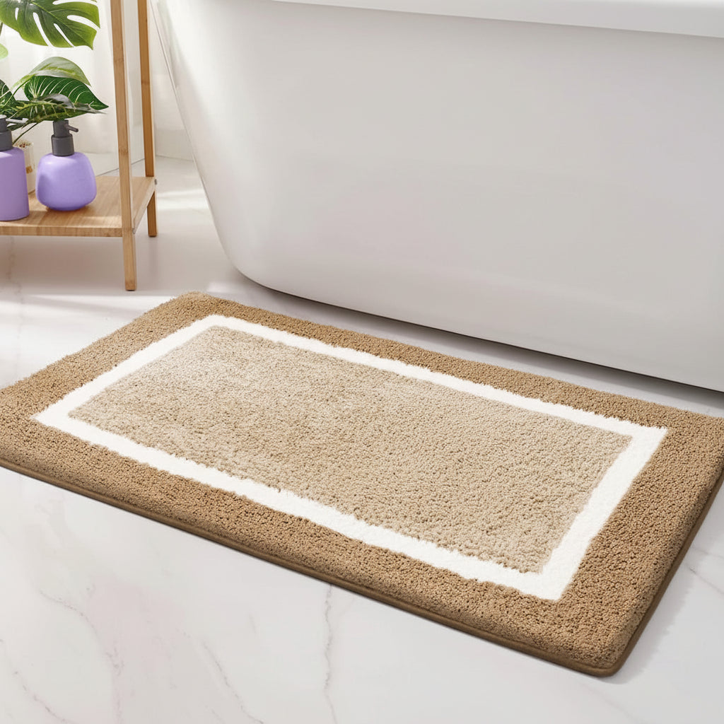 SoftEdge Non-Slip Bath Mat - Soft Microfiber Bathroom Rug for Safety & Comfort 8