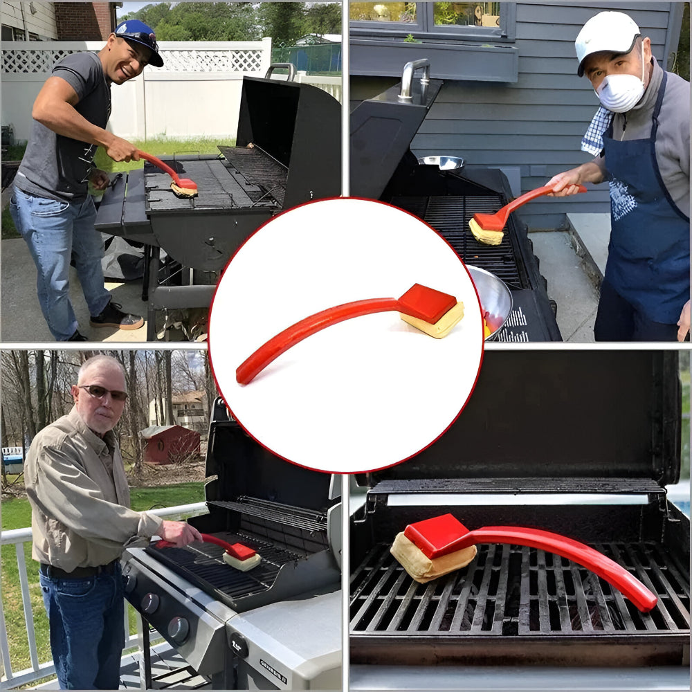 Steam Grill Cleaner Brush - Safe Non-Scratch BBQ Brush with Long Handle 3