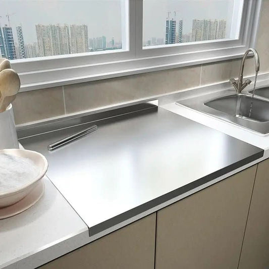 SteelPrep - Stainless Steel Food Prep Board with Non-Slip Feet & Integrated Edge 0