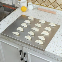 SteelPrep - Stainless Steel Food Prep Board with Non-Slip Feet & Integrated Edge 2