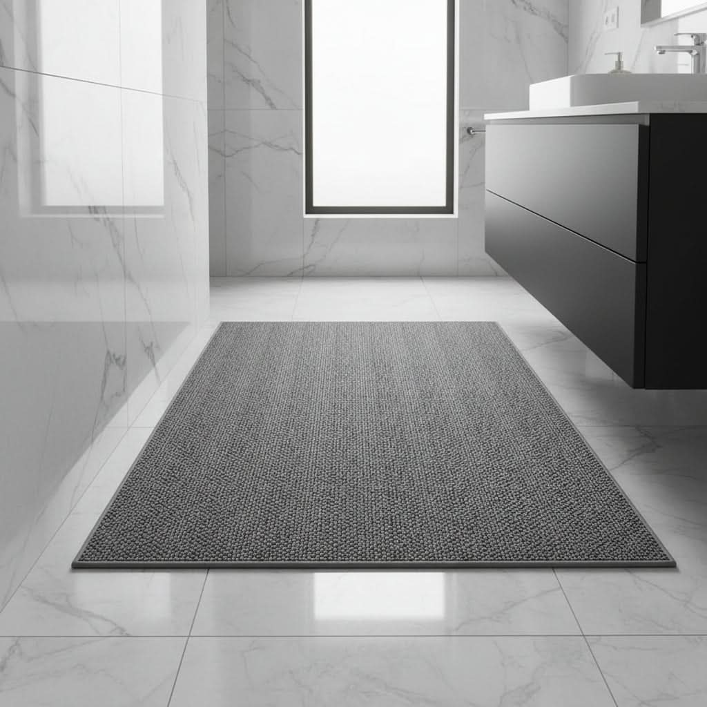 StoneWeave - Absorbent Front Door Mat Outdoor with Modern Geometric Design 0