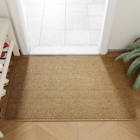 Stylish Faux Jute Outdoor Rug - Durable Non-Slip Indoor Outdoor Mat for Entrances 0