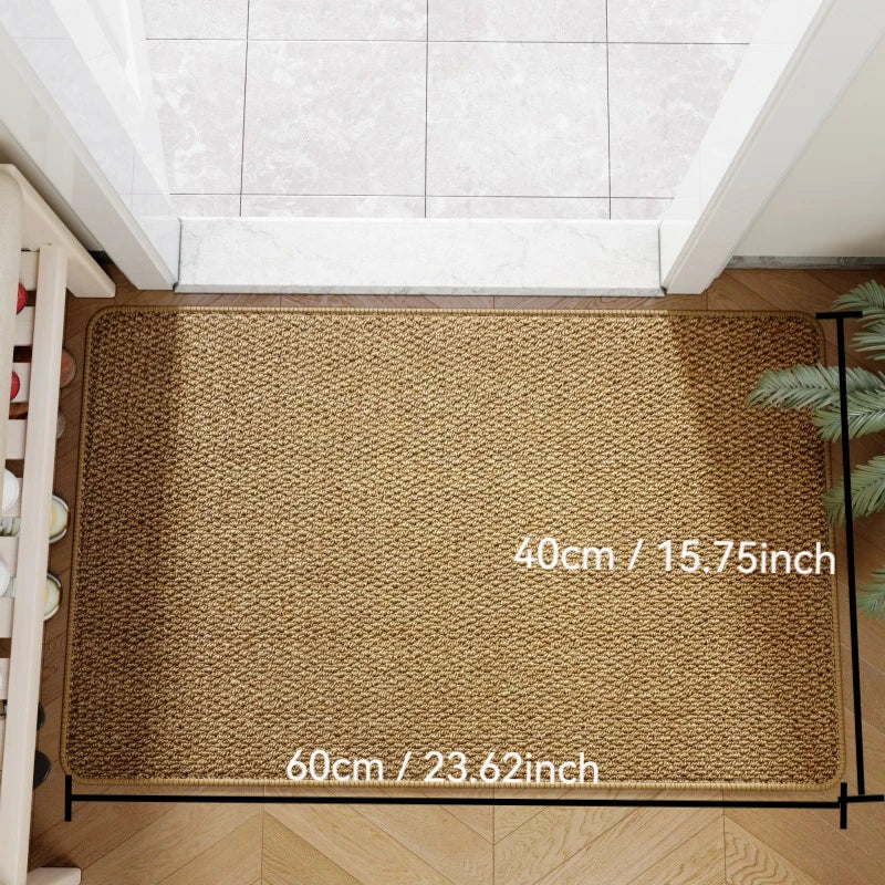 Stylish Faux Jute Outdoor Rug - Durable Non-Slip Indoor Outdoor Mat for Entrances 5