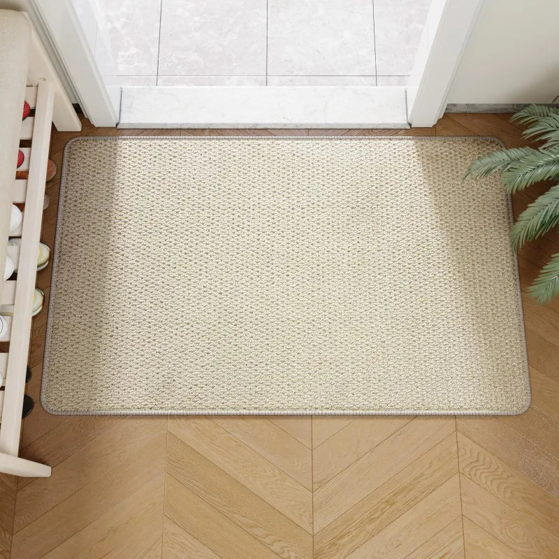 Stylish Faux Jute Outdoor Rug - Durable Non-Slip Indoor Outdoor Mat for Entrances 7