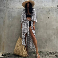 Stylish Plus Size Beach Kimono Cover Up - Bohemian Tie-Dye Design for Women 6