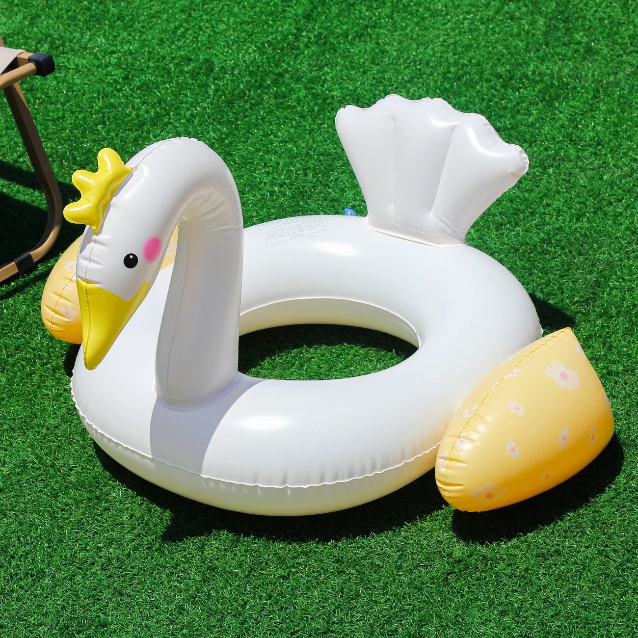 Swan Pool Float - Durable PVC Swim Ring for Pool Parties & Summer Fun 1