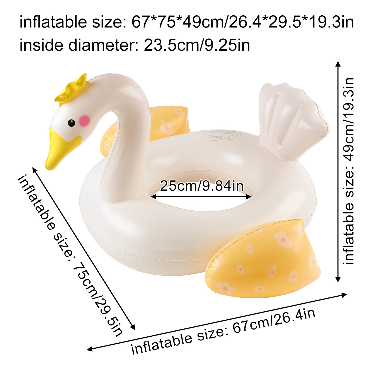 Swan Pool Float - Durable PVC Swim Ring for Pool Parties & Summer Fun 4