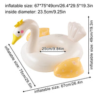 Swan Pool Float - Durable PVC Swim Ring for Pool Parties & Summer Fun 4