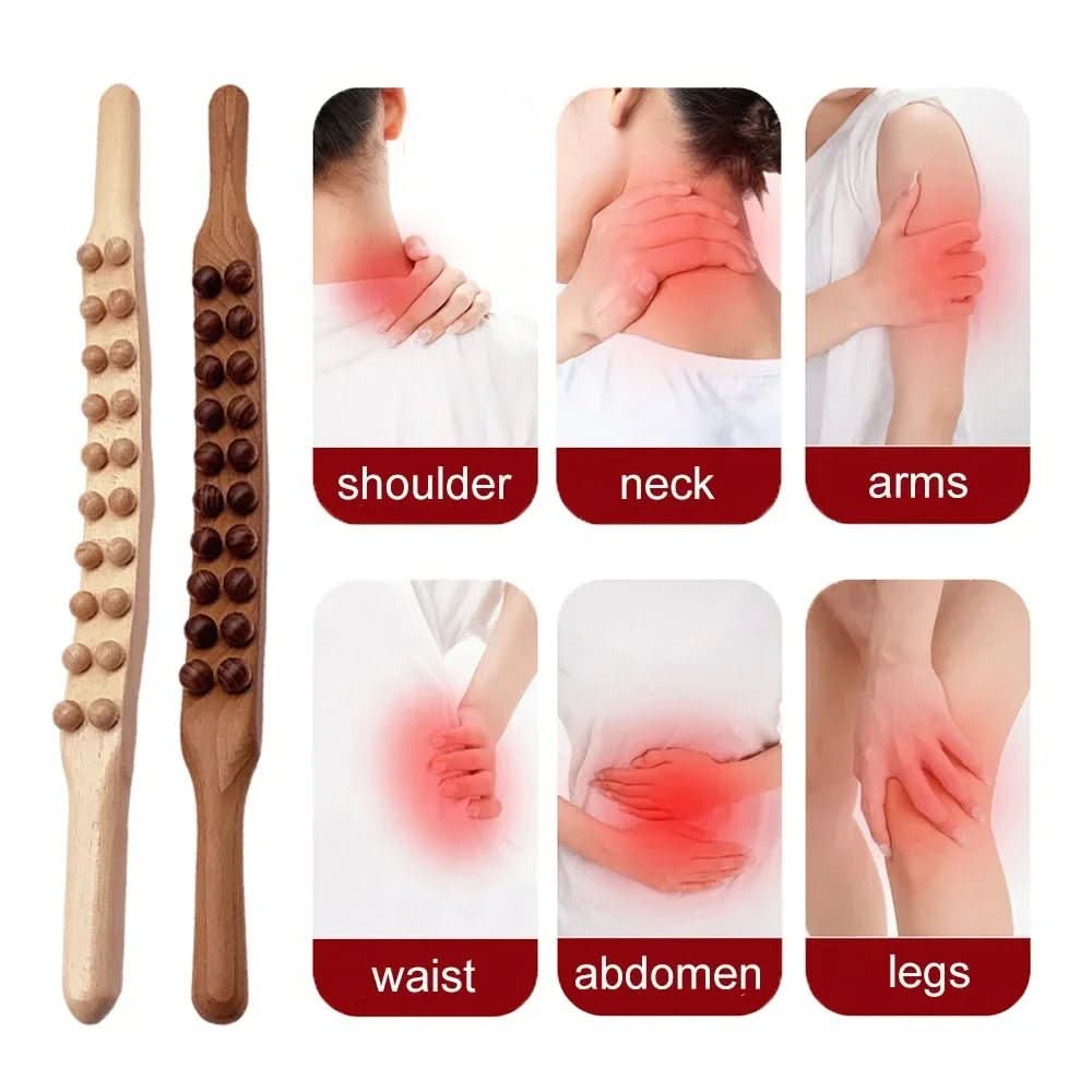 THERAWOOD – Luxury Gua Sha Massage Stick made of Wood | Promotes Blood Circulation & Muscle Relaxation 5