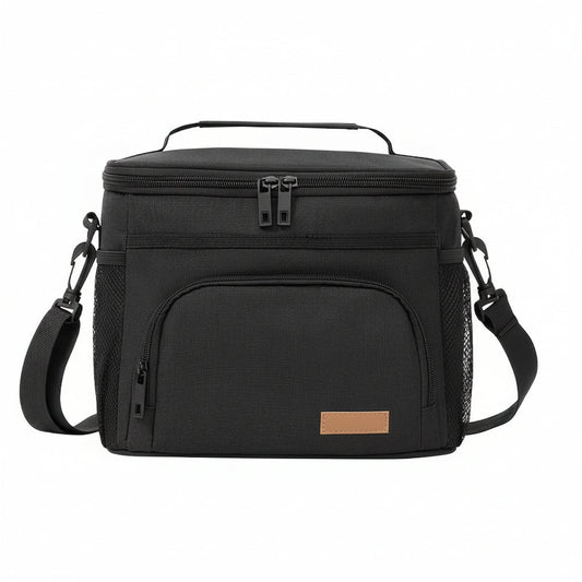 THERMOVIA - Large Insulated Lunch Tote with Adjustable Strap & Zipper Closure 0