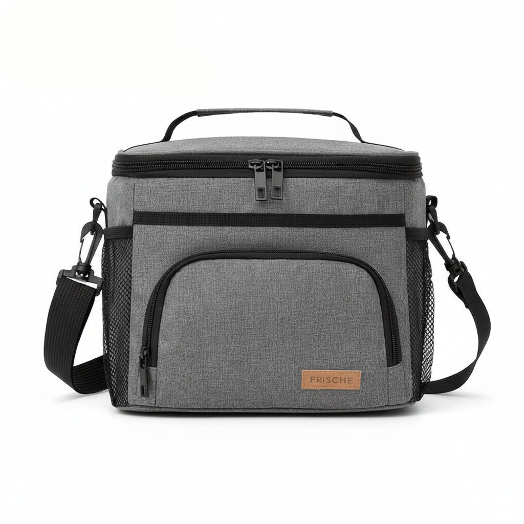 THERMOVIA - Large Insulated Lunch Tote with Adjustable Strap & Zipper Closure 9