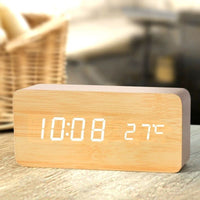 TIMBERGLOW LED Alarm Clock – Digital & Stylish in Natural Wood Design 2
