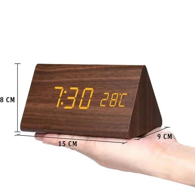 TIMBERGLOW LED Alarm Clock – Digital & Stylish in Natural Wood Design 4