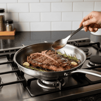 TITAN-PREMIUM PAN - High-quality titanium pan without coating for all hob types 1