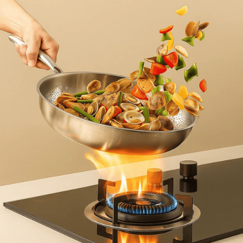 TITAN-PREMIUM PAN - High-quality titanium pan without coating for all hob types 2