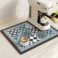 TileDrip - Retro Absorbent Coffee Mat with Non-Slip Base for Spill Control 11