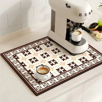 TileDrip - Retro Absorbent Coffee Mat with Non-Slip Base for Spill Control 12