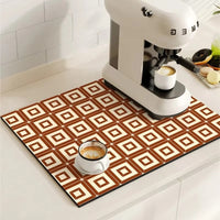 TileDrip - Retro Absorbent Coffee Mat with Non-Slip Base for Spill Control 8