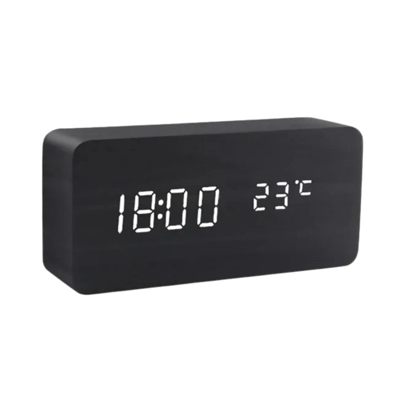 TimberGlow - Digital Alarm Clock with LED Display & Natural Wood Design 10