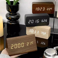 TimberGlow - Digital Alarm Clock with LED Display & Natural Wood Design 3