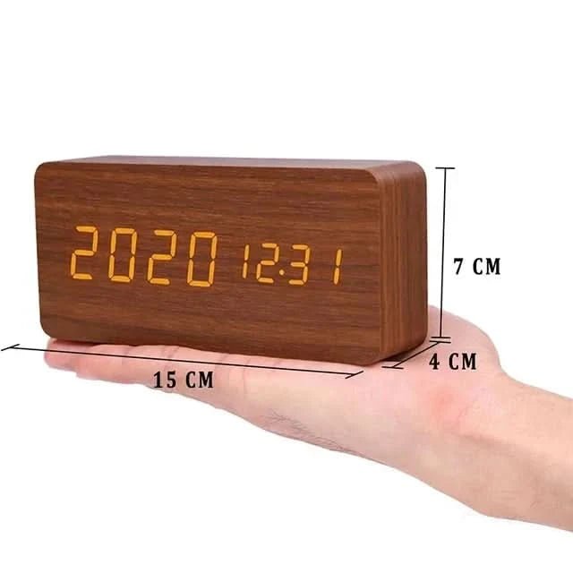 TimberGlow - Digital Alarm Clock with LED Display & Natural Wood Design 5