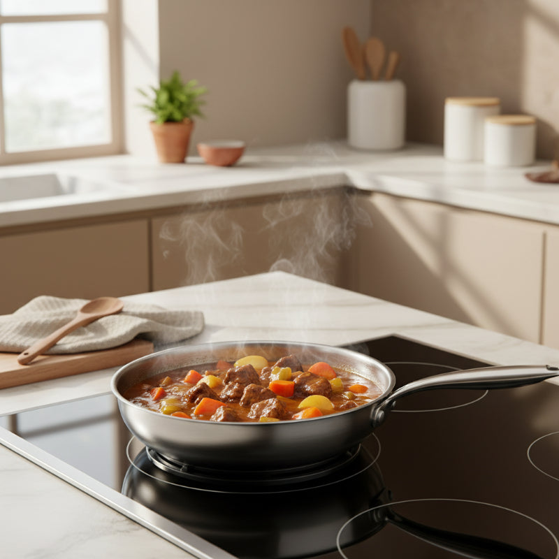 Titanium Hammered Non-Stick Frying Pan - Induction Compatible Cookware 1