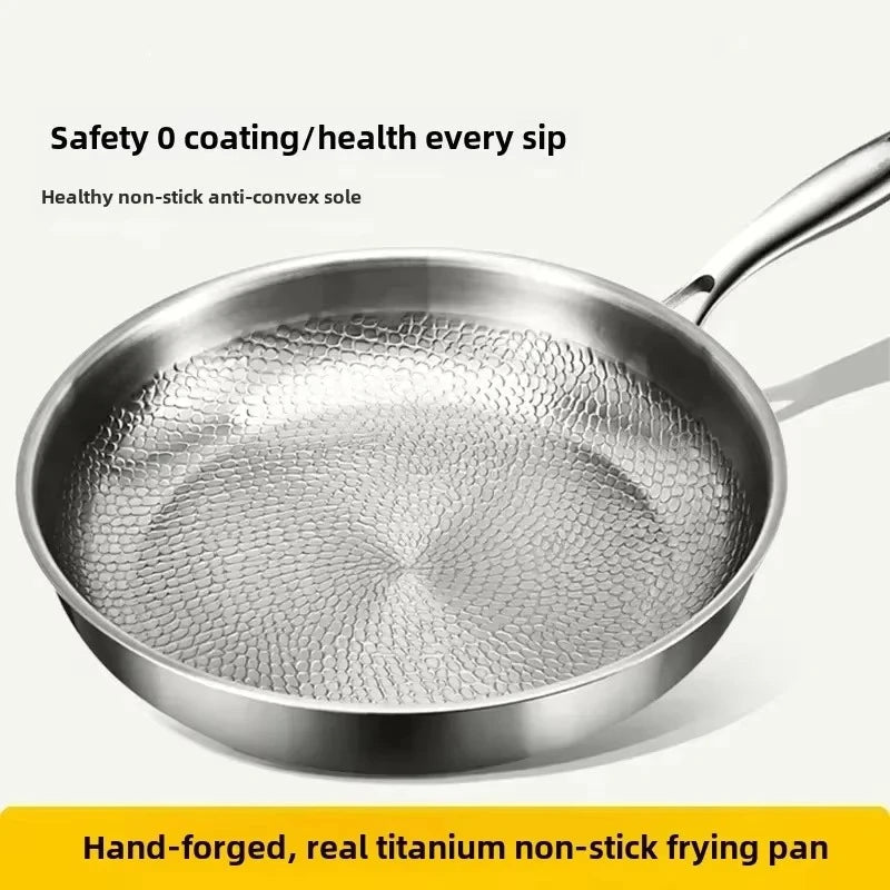 Titanium Hammered Non-Stick Frying Pan - Induction Compatible Cookware 5