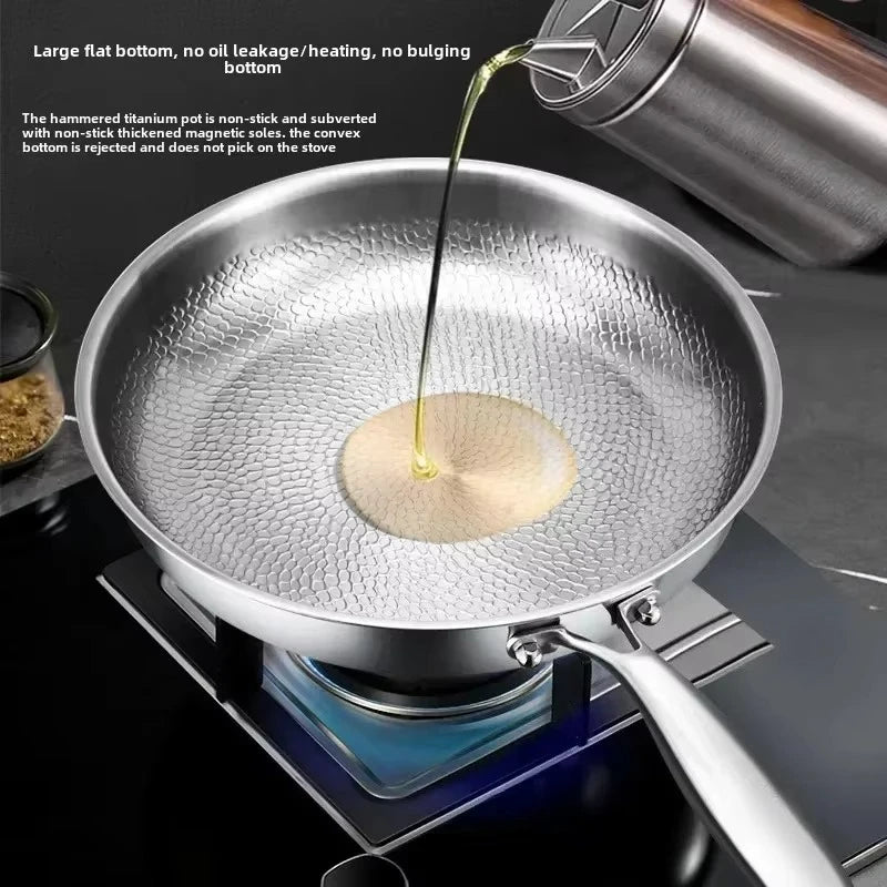 Titanium Hammered Non-Stick Frying Pan - Induction Compatible Cookware 6