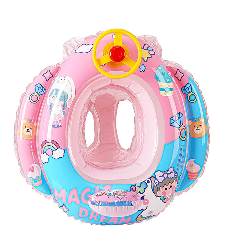 Toddler Pool Float - Non-Toxic Animal Theme Swimming Ring for Ages 0-3 12
