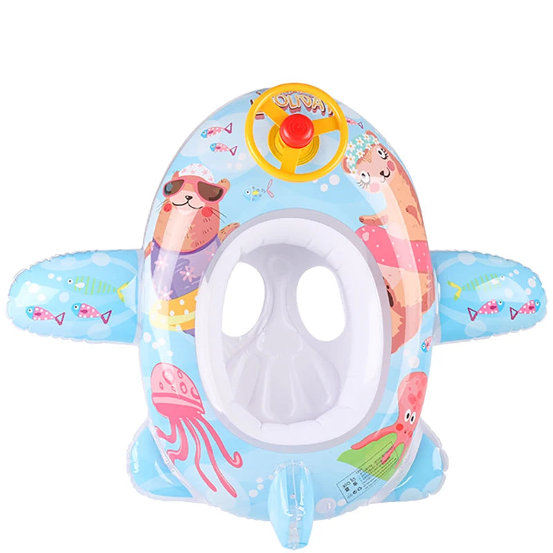 Toddler Pool Float - Non-Toxic Animal Theme Swimming Ring for Ages 0-3 7