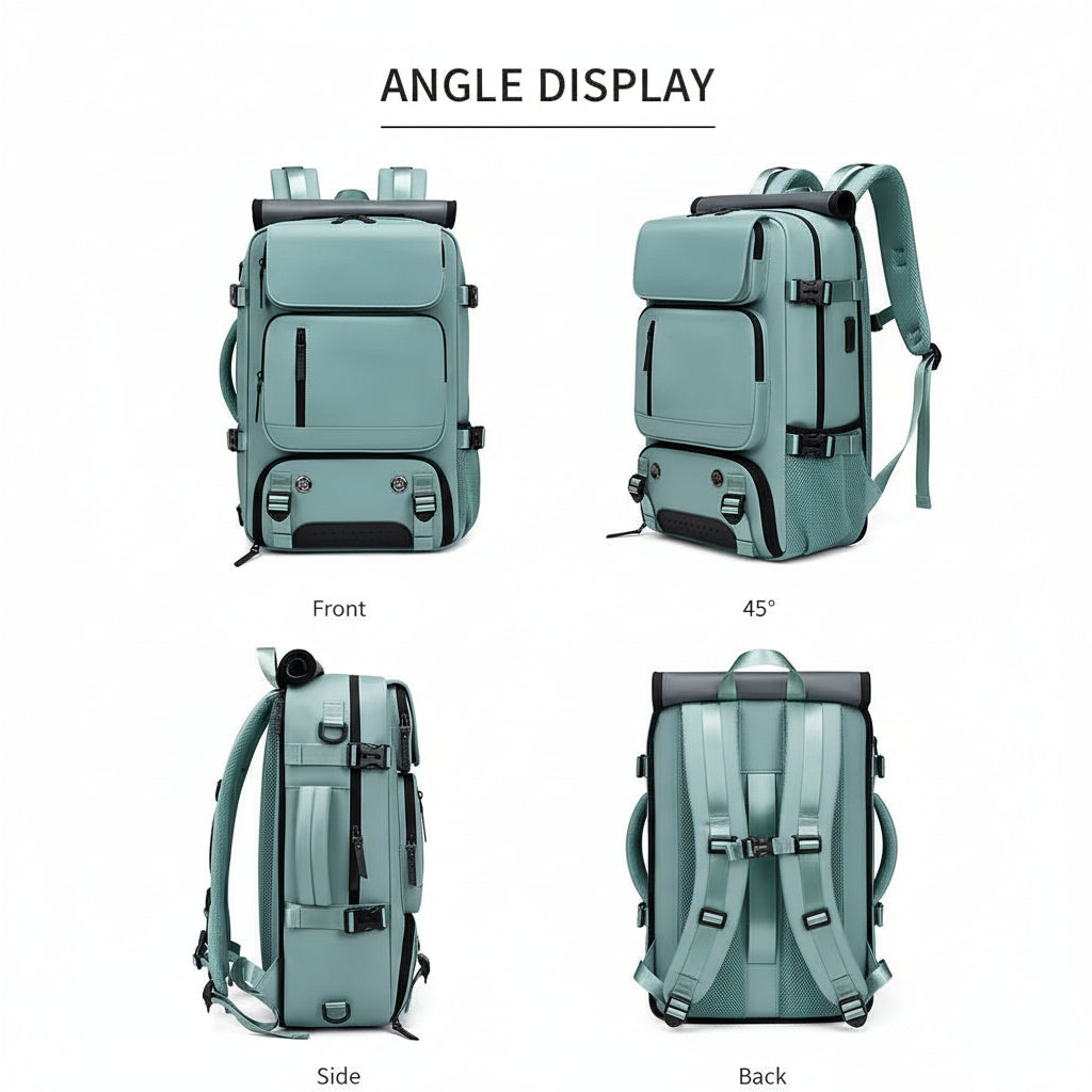TravelMax - Large Waterproof Travel Backpack with USB Charging Port 7