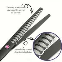 Trimmeister - Professional Dog Grooming Scissors Set with Thinning Shears 5