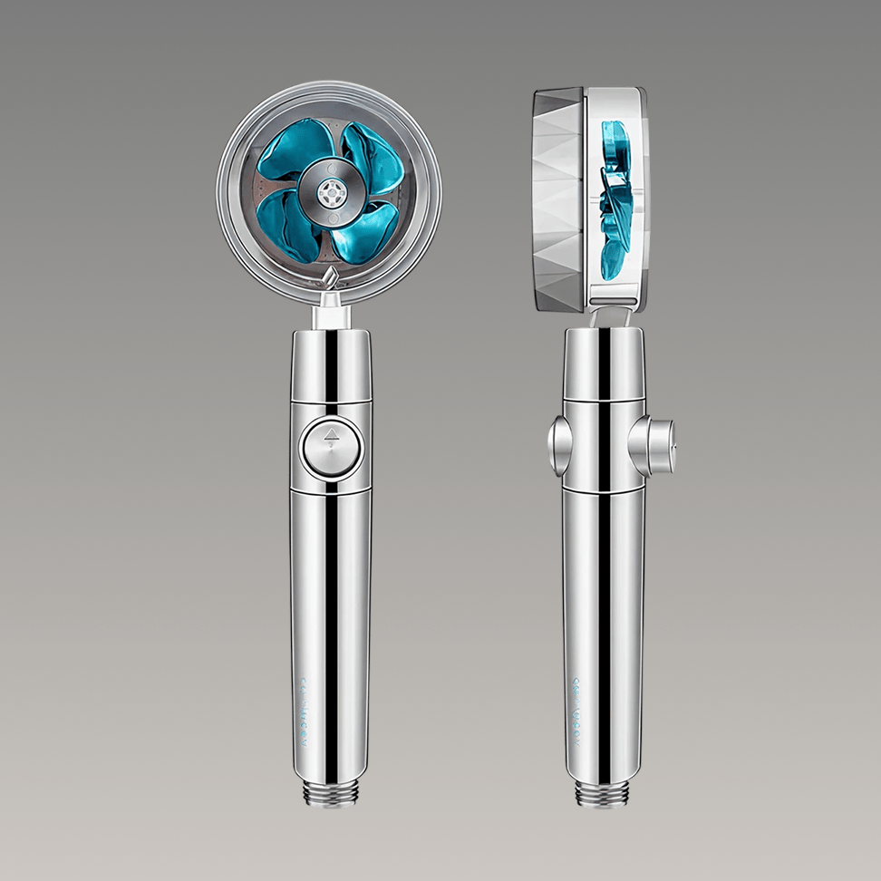 Turbo Rain Shower Head - High Pressure, Adjustable Spray, Water-Saving Design 3