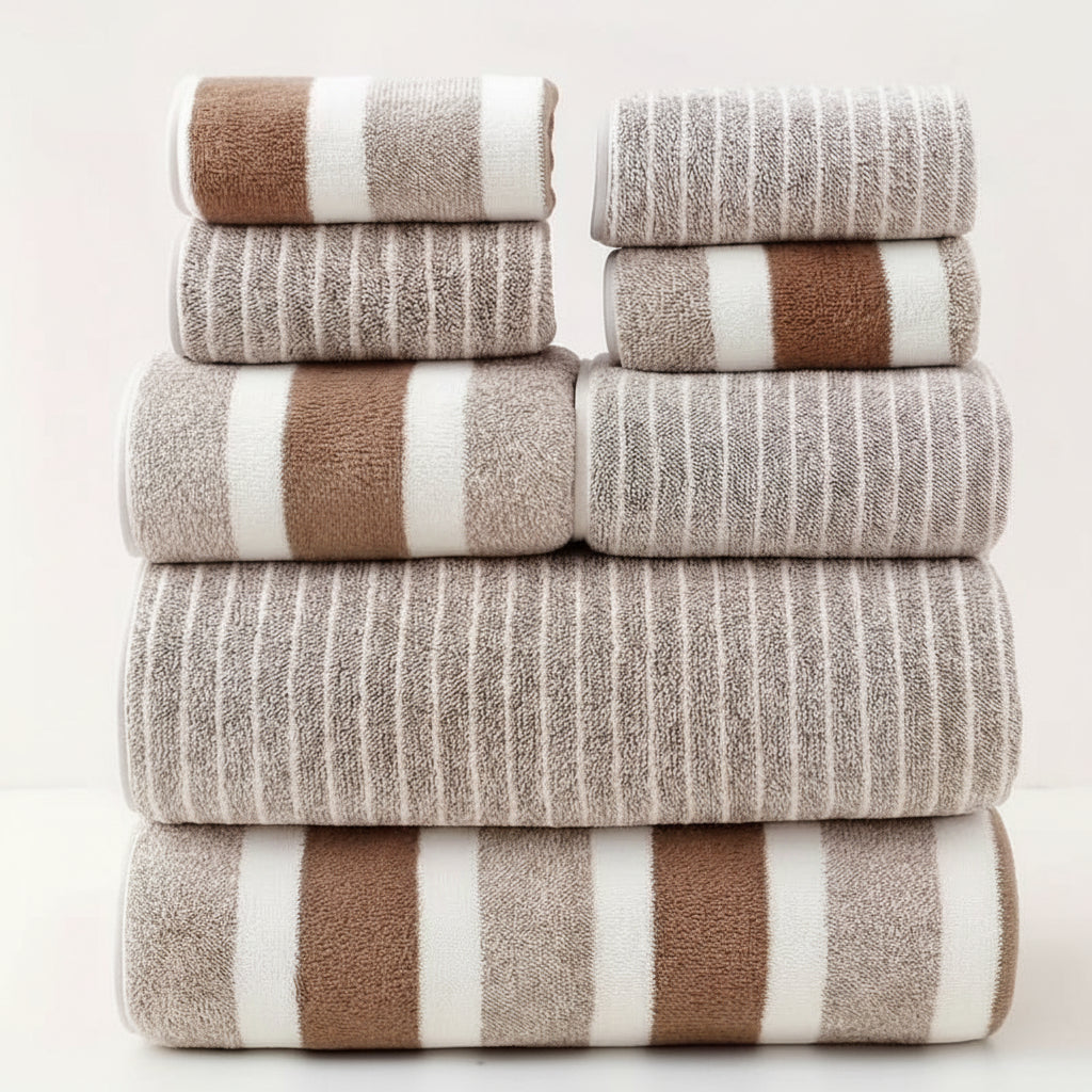 Ultra-Soft Microfiber Bath Towel Set - Luxury, High Absorbency, 8-Piece 0