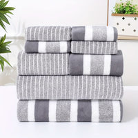 Ultra-Soft Microfiber Bath Towel Set - Luxury, High Absorbency, 8-Piece 3