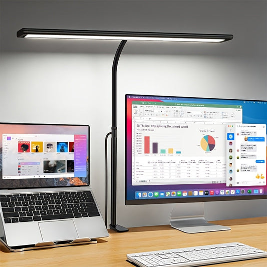 Ultra Wide LED Desk Lamp with Adjustable Color Modes and Dimming Levels 0
