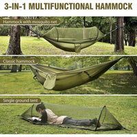Ultralight Portable Camping Hammock with Mosquito Net - Ideal for Backpacking & Travel 2