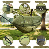 Ultralight Portable Camping Hammock with Mosquito Net - Ideal for Backpacking & Travel 3