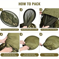 Ultralight Portable Camping Hammock with Mosquito Net - Ideal for Backpacking & Travel 5