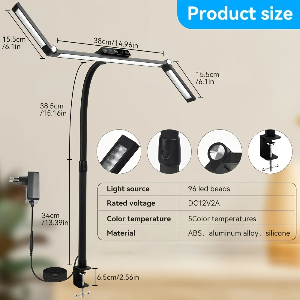 VIVILITE - 18W LED Work Lamp with Adjustable Goose Neck for Wide Area Illumination 8