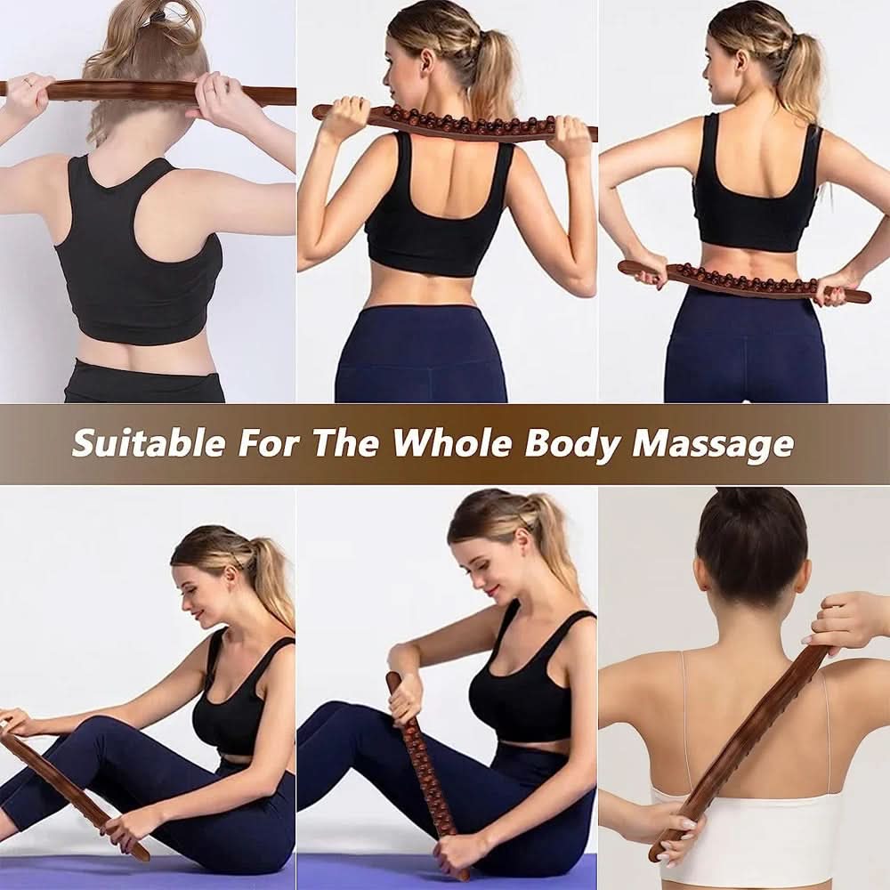 WOOLEASE – Gua Sha Massage Stick made of Natural Wood 1