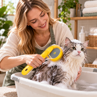 SUDSNOVA – 2-in-1 Shampoo Dispensing Brush for Pet Care