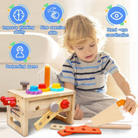 WoodCraft Kids Toolbox - Multifunctional Workbench for Creative Play & Motor Skills Development 3