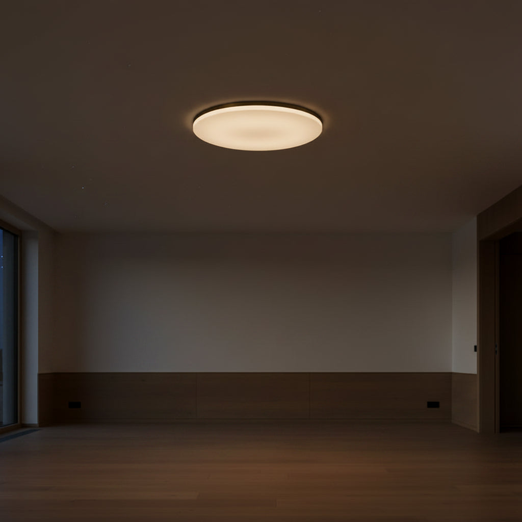 ZenAura - Modern LED Ceiling Lamp with Natural Wood and Metal Design 0