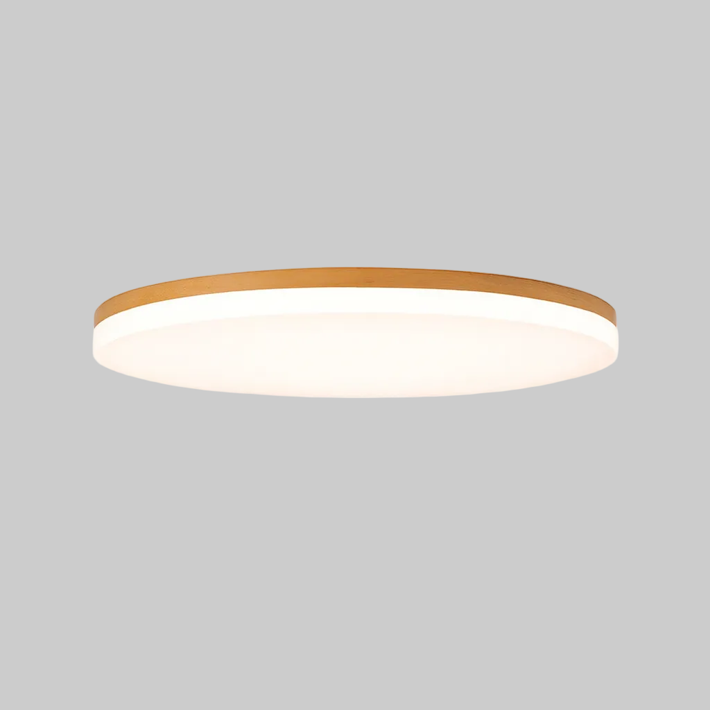 ZenAura - Modern LED Ceiling Lamp with Natural Wood and Metal Design 1