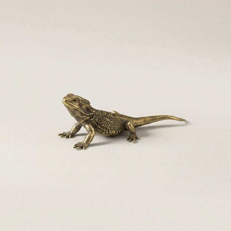 ZenWoven - Unique Brass Lizard Figurine Decorative Accent for Home & Desk 1