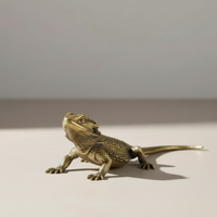 ZenWoven - Unique Brass Lizard Figurine Decorative Accent for Home & Desk 5